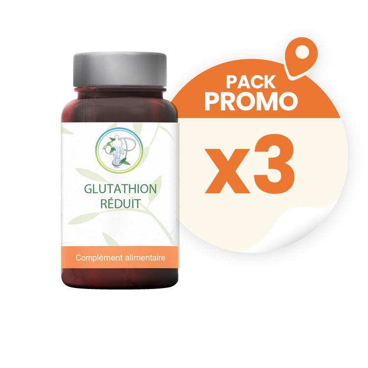 Glutathion réduit GSH, pack x3 (cure 2 mois)