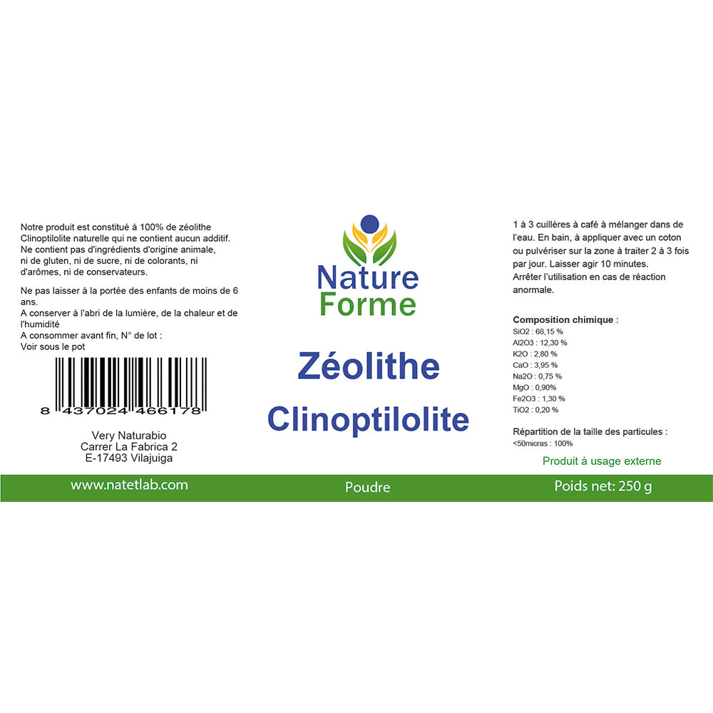 Zéolithe Clinoptilolite : Détox, Antioxydant