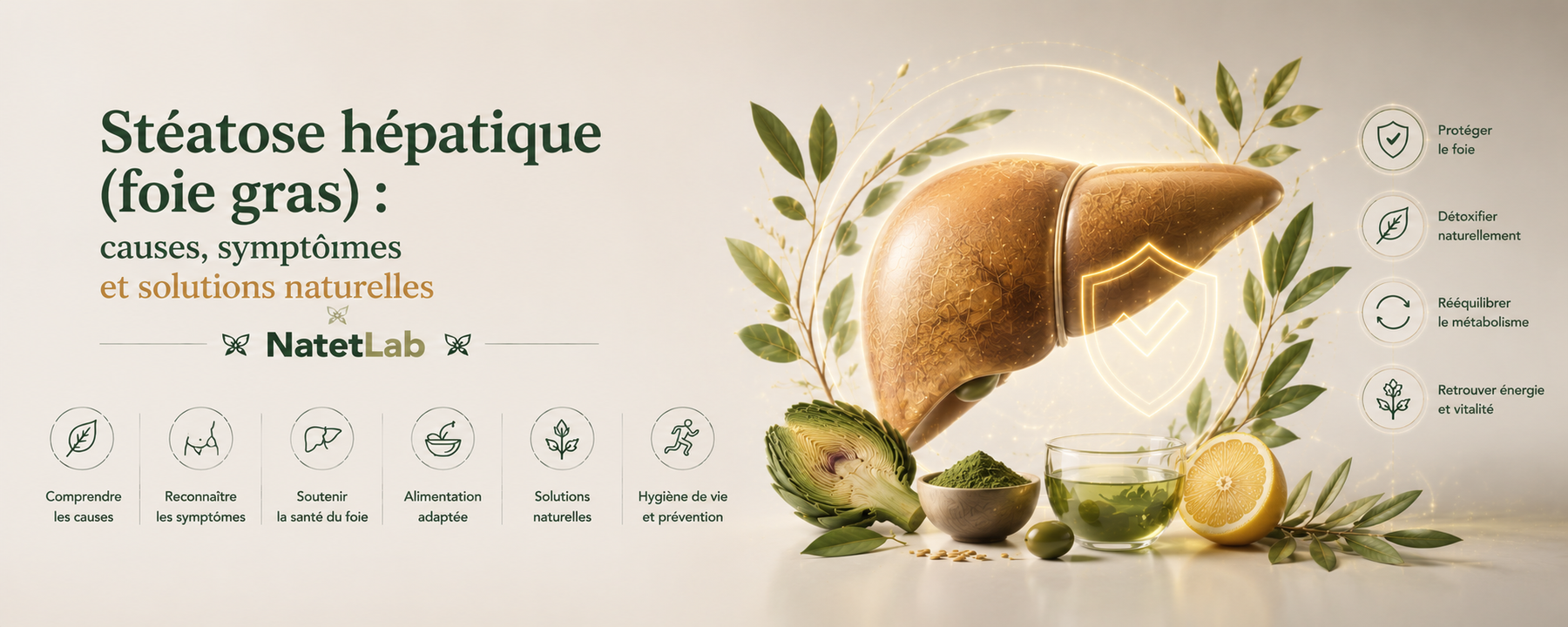 Stéatose hépatique (foie gras) : causes, symptômes et solutions naturelles
