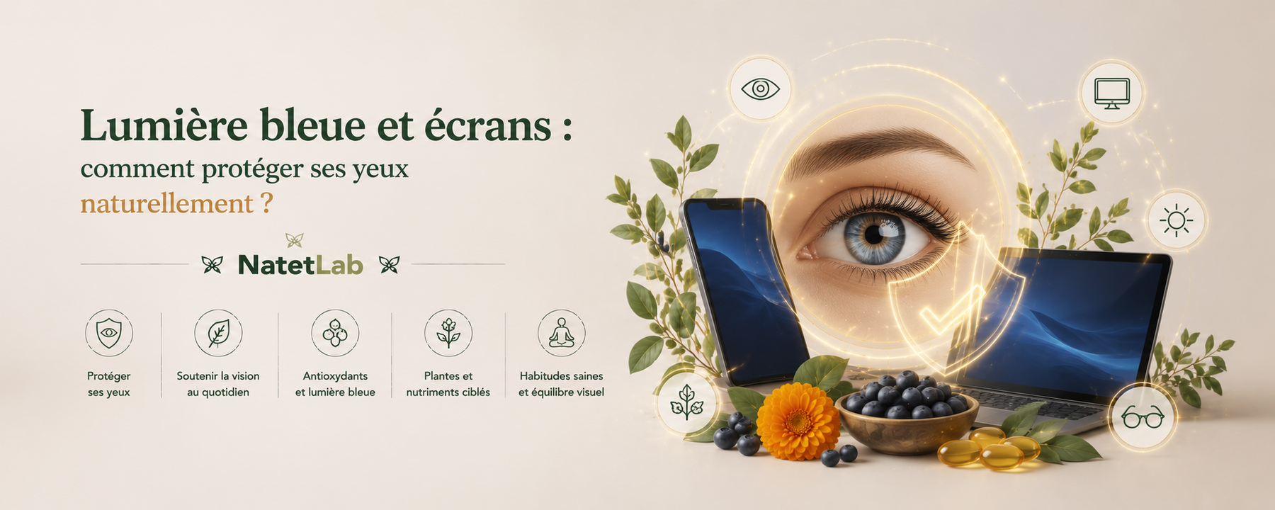 Lumière bleue et écrans : comment protéger ses yeux naturellement ?