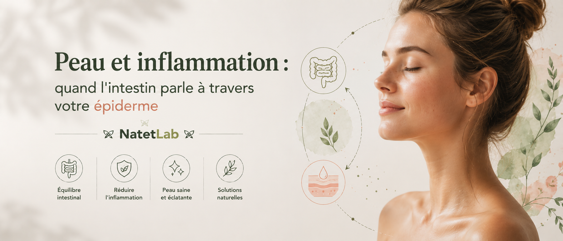 Peau et inflammation : quand l'intestin parle à travers votre épiderme