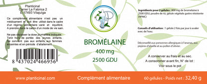 Bromélaine 400 mg 2500 GDU