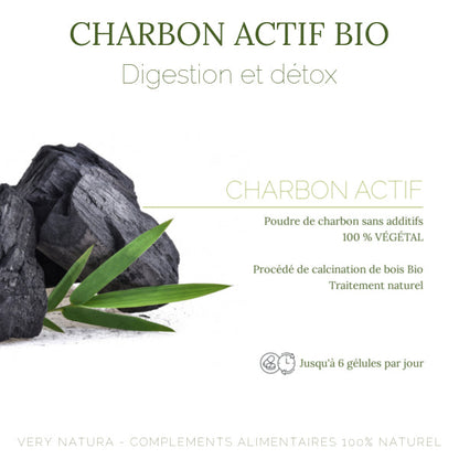 Charbon actif BIO en Poudre - Origine France - Digestion & Détox