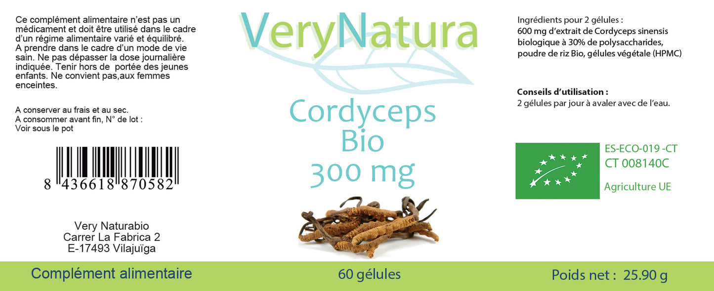 Cordyceps sinensis bio Extrait titré 30 % polysaccharides