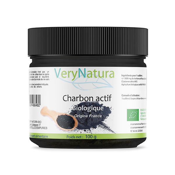 Charbon actif BIO en Poudre - Origine France - Digestion & Détox