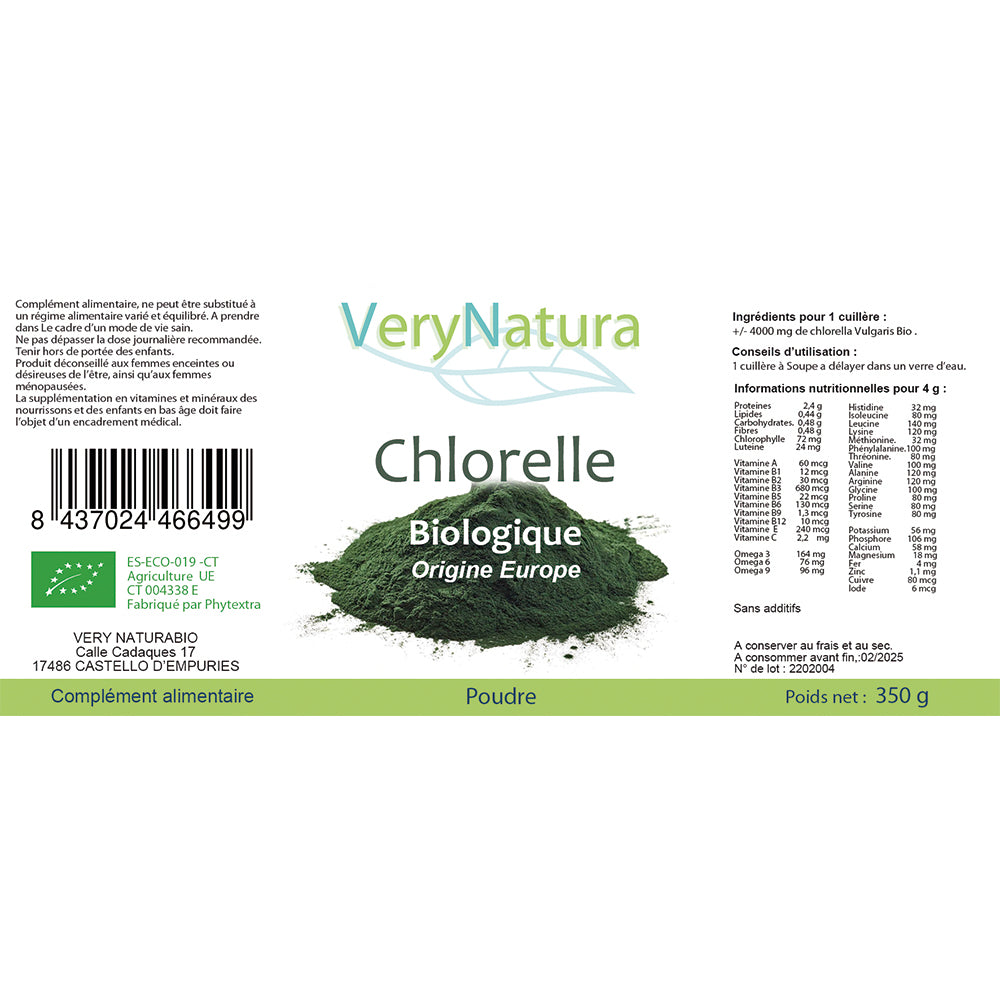 Chlorelle Bio Origine UE : Détox & Vitalité