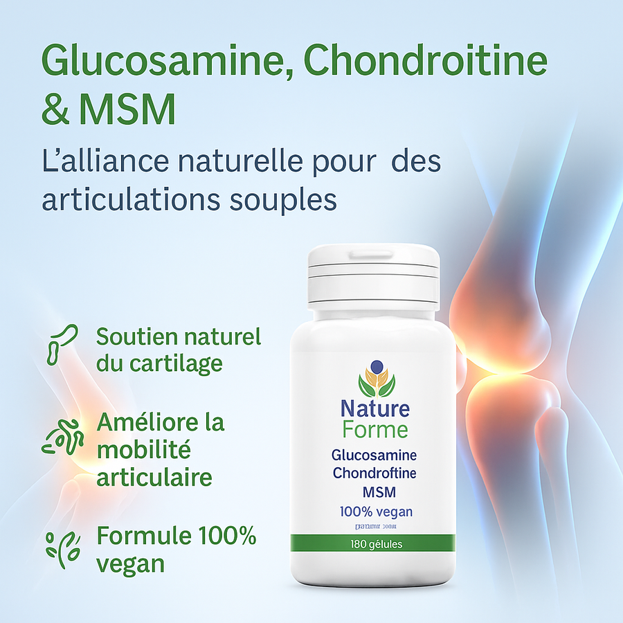Glucosamine-Chondroïtine-MSM Vegan : Articulations & Cartilages