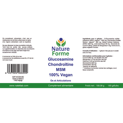 Glucosamine-Chondroïtine-MSM Vegan : Articulations & Cartilages