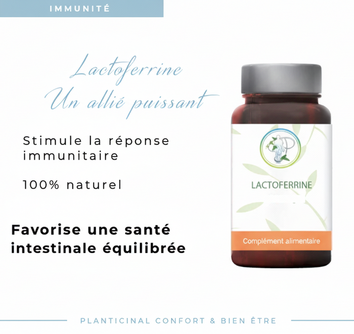 🛡️ Lactoferrine 100 mg - Immunité, Vitalité & Équilibre du Fer (60 Gélules)