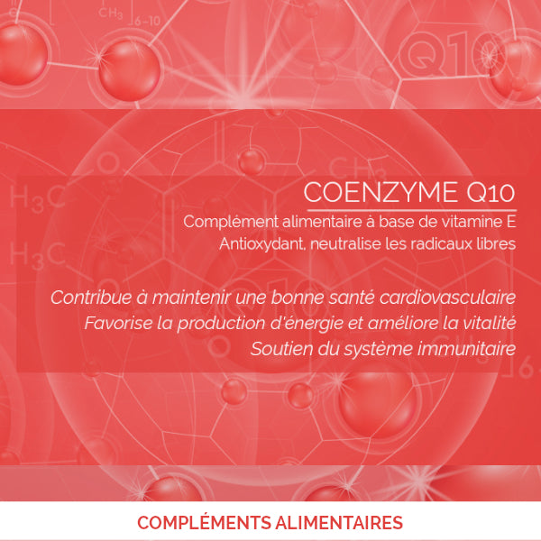 Co-Enzyme Q10 100 mg + Vit E : Antioxydant, Cœur & Circulation