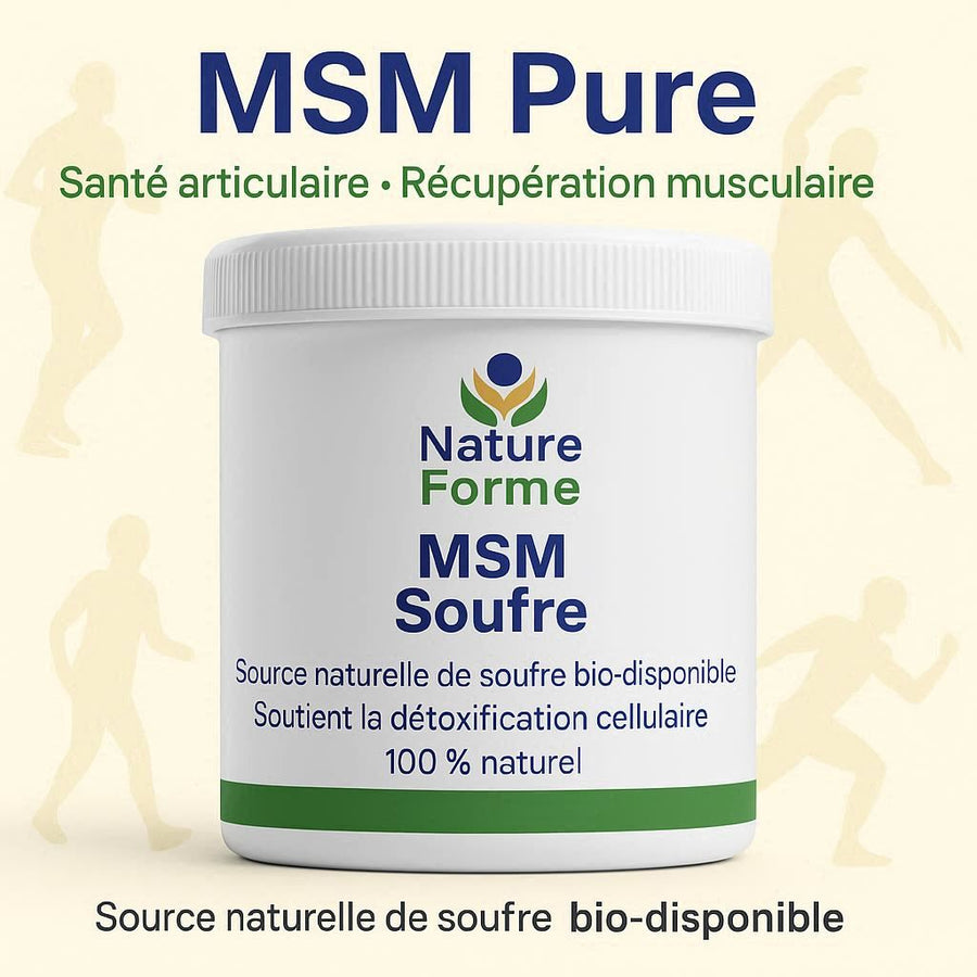 MSM (Méthyl Sulfonyl Méthane) Pur à 99,9% - Soutien Articulations & Cartilages