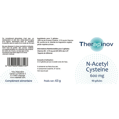 N-Acétyl Cystéine (NAC) 600 mg - Antioxydant & Voies Respiratoires