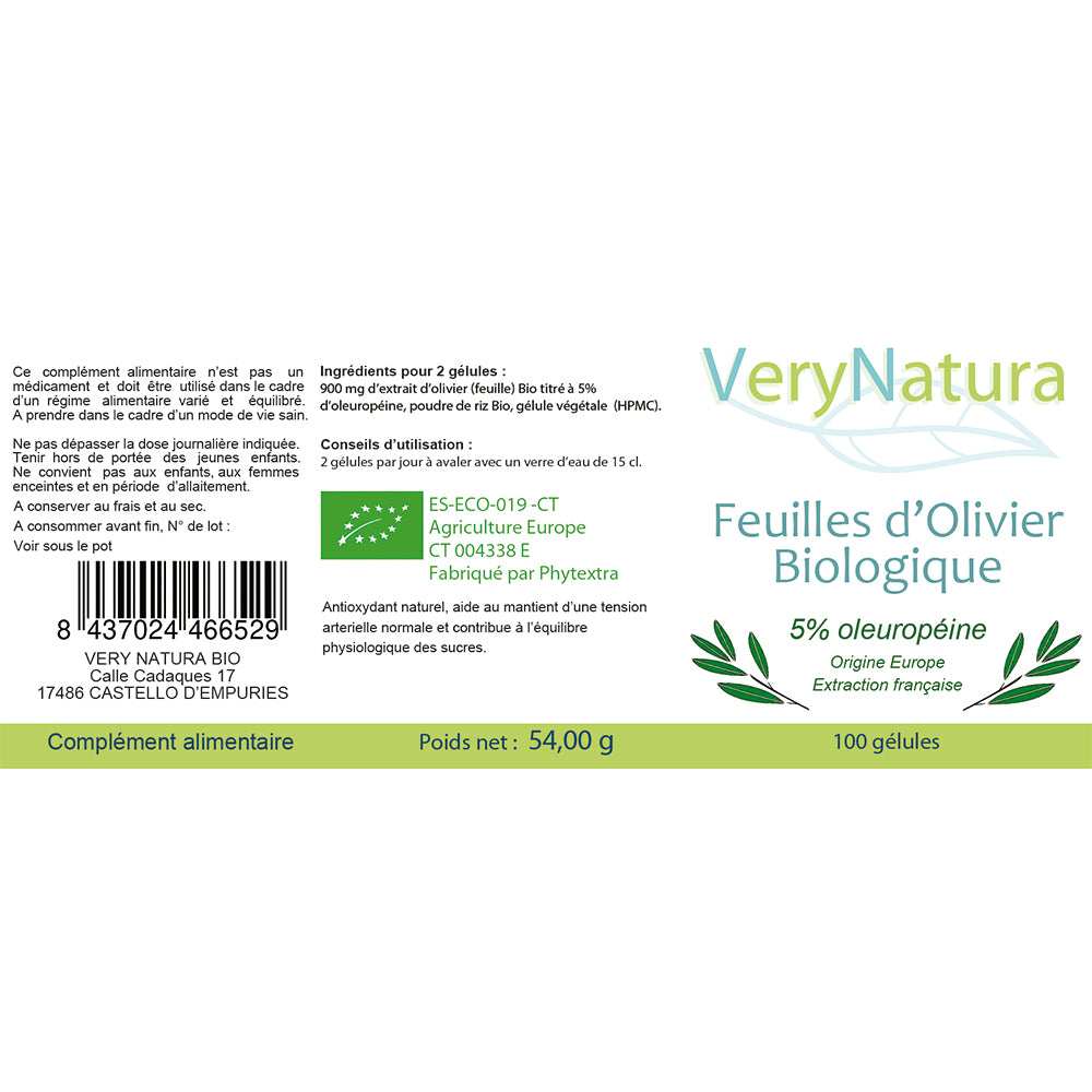 Feuilles d'Olivier Bio 5% Oleuropéine : Cœur & Tension