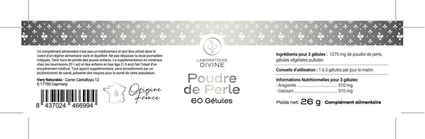 Poudre de perle Origine France : Peau, cheveux & ongles