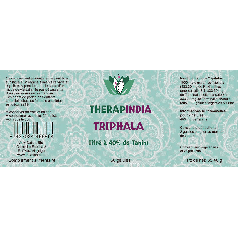 Triphala 40% Tanins – L’Équilibre Digestif Naturel Inspiré de l’Ayurveda
