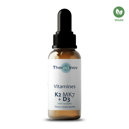 Vitamine D3 K2 MK7 (100% Naturelle) : Os & Immunité