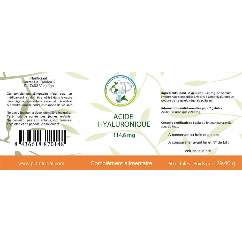 Acide Hyaluronique Naturel – Hydratation de la Peau & Confort Articulaire