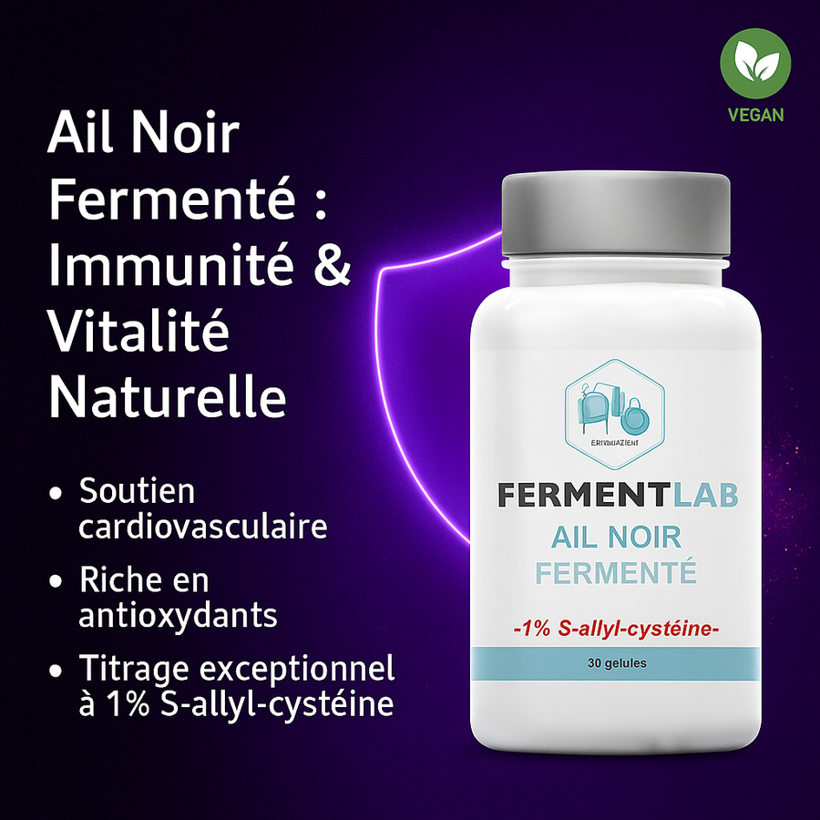 Ail Noir Fermenté 1% de S-allyl-cystéine : Cœur & Immunité