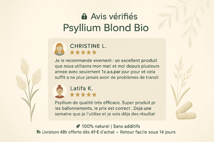 Psyllium Blond Bio :  Digestion & Transit