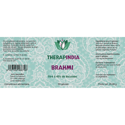 Brahmi 45 % Bacosides : Santé du cerveau