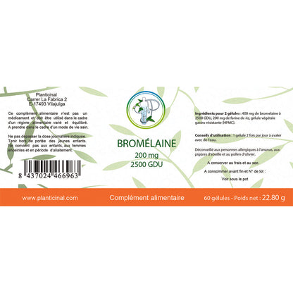 Bromélaine 200 mg 2500 GDU
