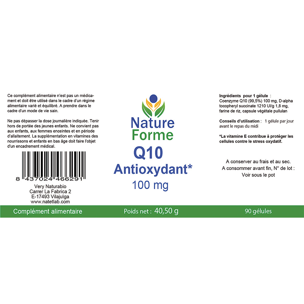 Coenzyme Q10 100 mg + Vitamine E – Énergie & Antioxydant