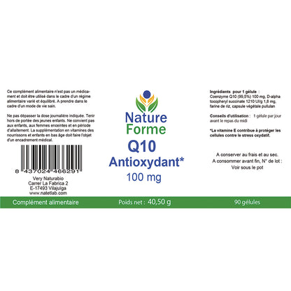 Coenzyme Q10 100 mg + Vitamine E – Énergie & Antioxydant