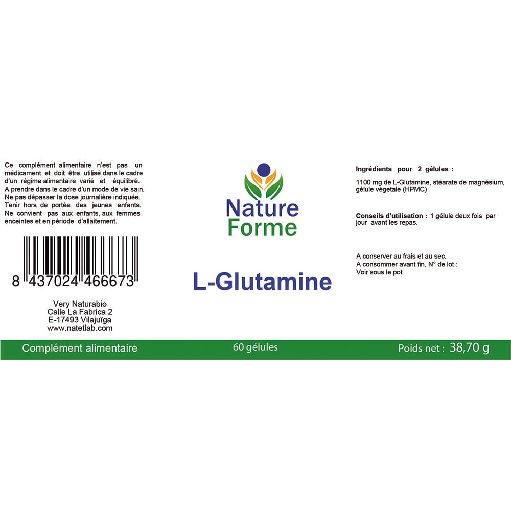 L-Glutamine en Gélules : Confort Intestinal & Récupération Musculaire