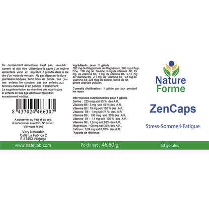 Zencaps Magnésium Bisglycinate – Sommeil, Stress et Fatigue