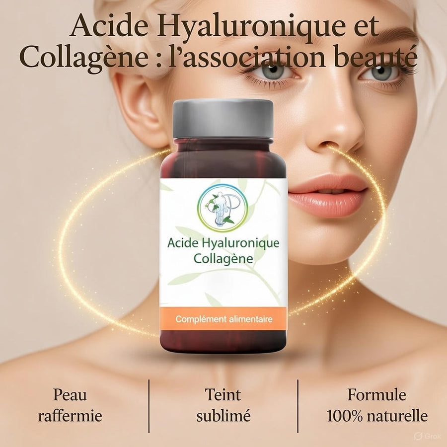 Acide Hyaluronique + Collagène – Duo Anti-Âge Naturel pour une Peau Éclatante et des Articulations Souples