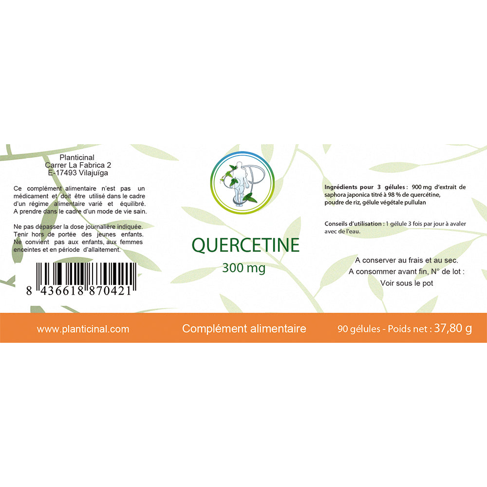 Quercétine 300 mg – Antioxydant Naturel pour le Confort Respiratoire
