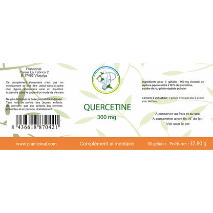 Quercétine 300 mg – Antioxydant Naturel pour le Confort Respiratoire