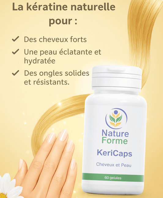 Kericaps – La Solution Naturelle pour des Cheveux Forts, une Peau Éclatante et des Ongles Solides