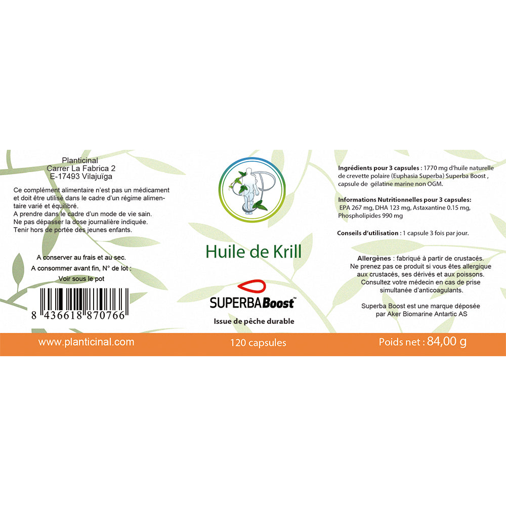 Huile de Krill Superba™ Boost – Riche en Oméga-3 et Antioxydants pour le Bien-être