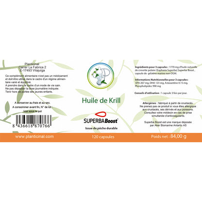 Huile de Krill Superba™ Boost – Riche en Oméga-3 et Antioxydants pour le Bien-être
