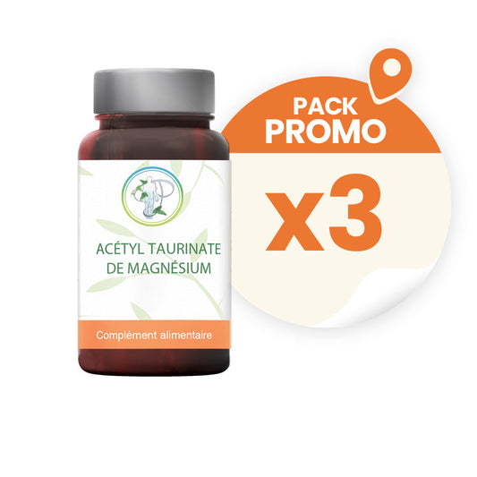 Acétyl Taurinate de magnésium Pack Promo x 3