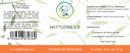Nattokinase NSK-SD® 2000 FU - Santé Cardiovasculaire & Circulatoire - 60 Gélules Végétales