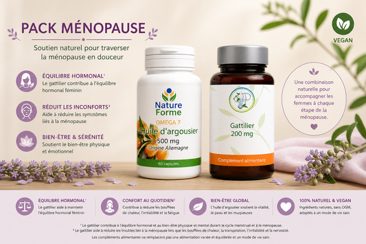 Pack Ménopause : Une Approche Naturelle pour Retrouver Équilibre et Confort au Quotidien